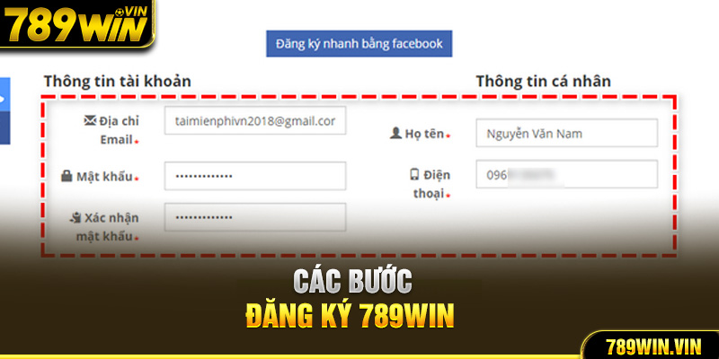 Các bước đăng ký 789Win